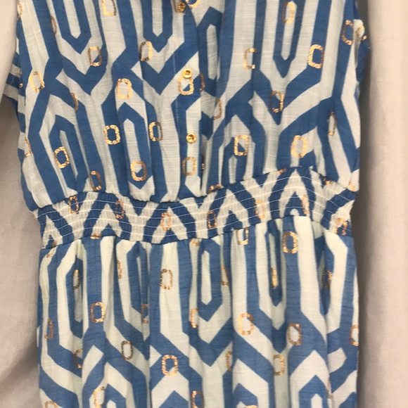 Alex&parker blue/gold dress - Picture 6 of 11